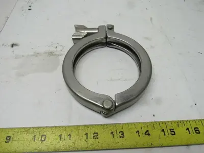 3" Sanitary Hinged Split Clamp Stainless Steel Lot Of 2