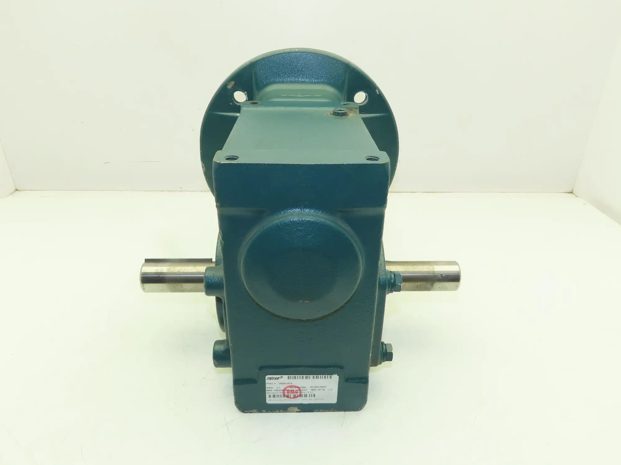 Dodge Tigear 2 26Q05LR18 Worm Gearbox 5:1 Reducer 350 RPM 7.3Hp 180TC Dual Shaft