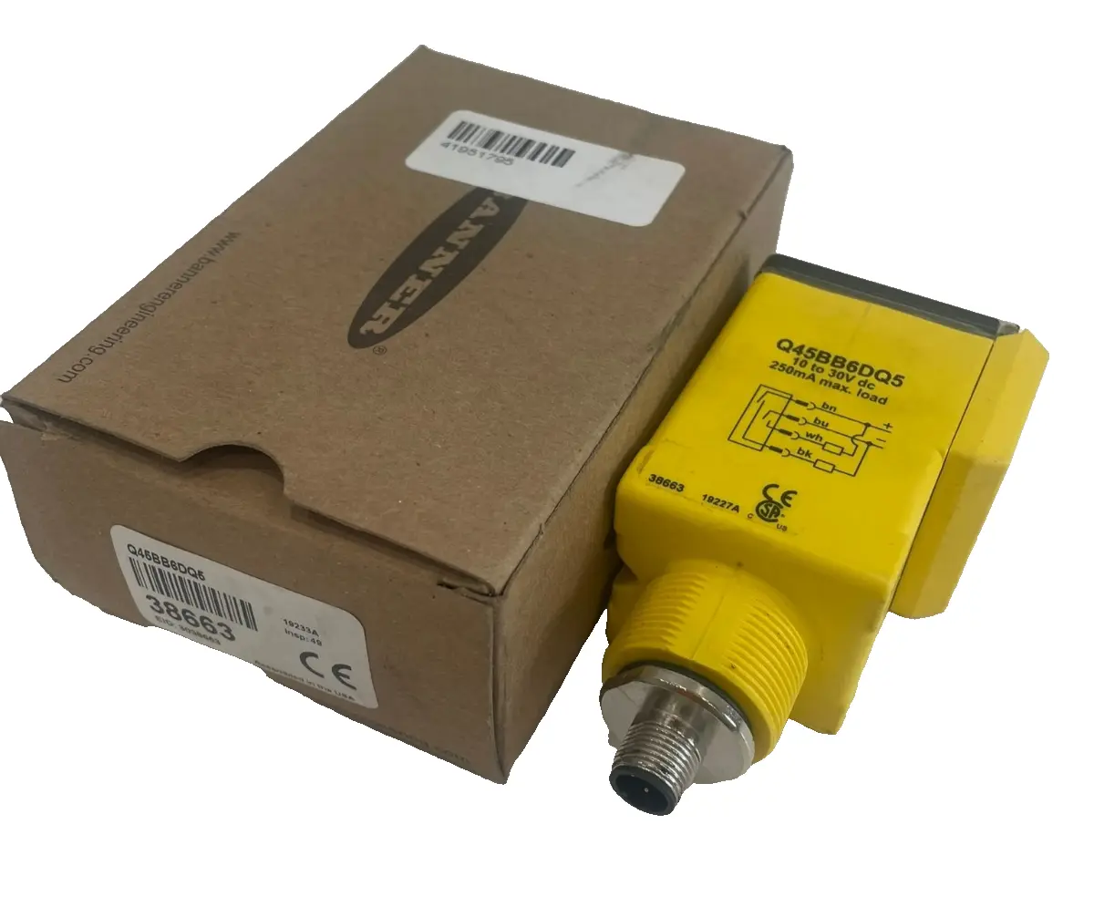 USED BANNER ENGINEERING Q45BB6DQ5 PHOTOELECTRIC SENSOR