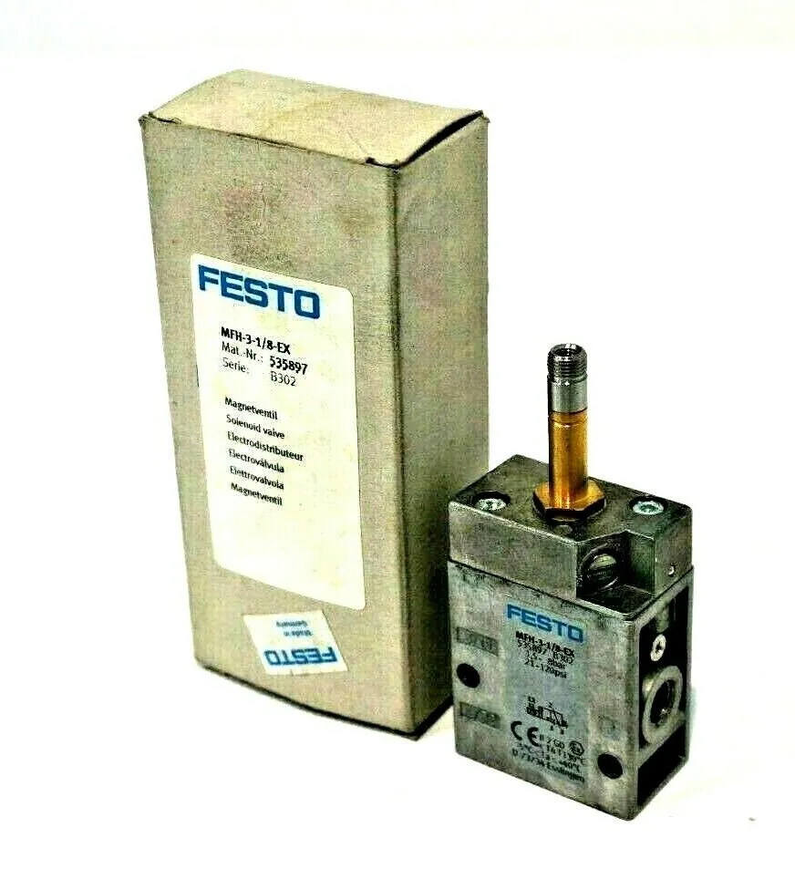 NEW FESTO MFH-3-1/8-EX SOLENOID VALVE 535897 MFH318EX