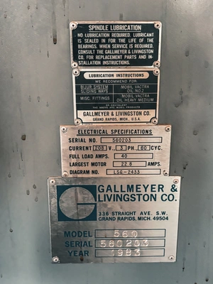 1983 GRAND RAPIDS 560 Reciprocating Surface Grinders | Elevation Machine (8)