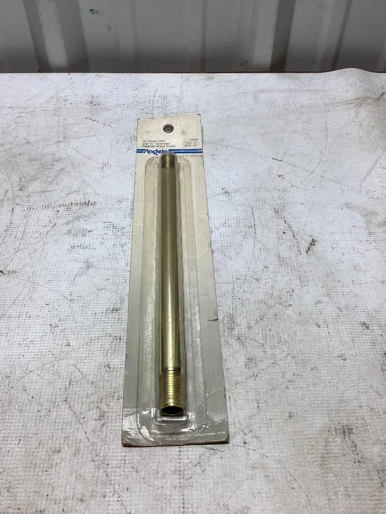 Angelo 12″ Brass Finish Down Rod 77042 -NOS