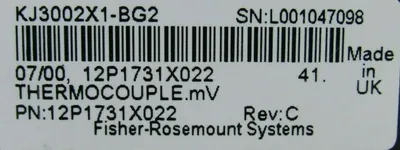 USED FISHER ROSEMOUNT DELTA V 12P1731X022 THERMOCOUPLE MODULE KJ3002X1-BG2
