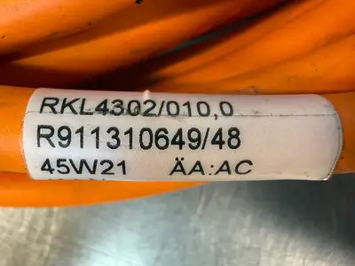 Rexroth Motor Cable RKL4302/010,0 R911310649/48 (4.6.5)