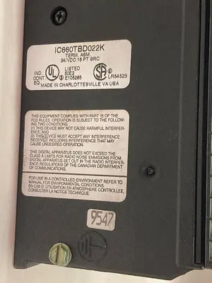 Used GE FANUC IC660TBD022K Industrial Controls Ohio US | Surplus Asset Holdings #1239016