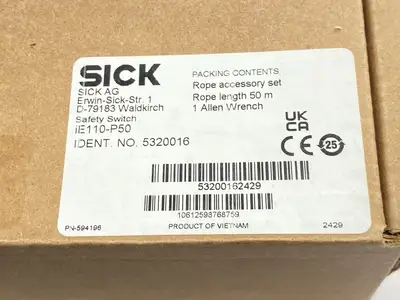New | in-Stock Sick Wire Draw Mechanism Kit for Rope Pull Switch iE110-P50 NO TENSION Switch Parts Michigan US | Maverick Industrial Sales #1393187