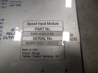 Wood Group SIM-HWL04A Turbine Control Speed Input Module Used