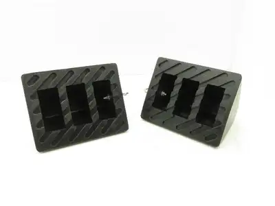 Uline H-517 Wheel Chocks Black Rubber 9-3/4x8x6" Truck Loading Dock Lot of 4