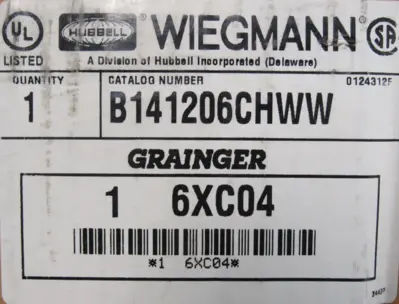 NEW WIEGMANN B141206CHWW ENCLOSURE 14x12x6 6XC04