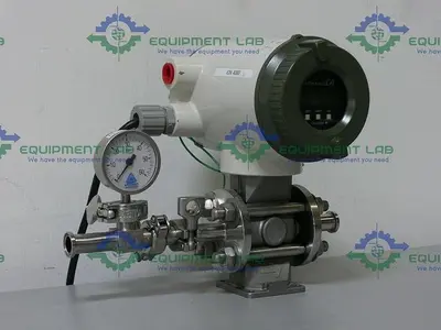 USED YOKOGAWA ADMAG CA CA115SN MAGNETIC FLOWMETER W/ 3/4" SANITARY FITTINGS & ANDERSON GAUGE