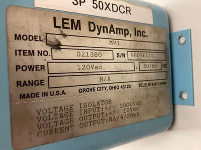 Used LEM DYNAMP MVI Misc Electrical & Power Parts | Surplus Asset Holdings #1219207