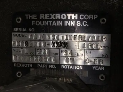 USED REXROTH AA10VS071DFR131RPKC92N00