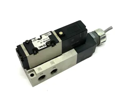 USED SMC MANIFOLD MOUNTED SOLENOID VALVE 5-PORT 0.1~1.0MPA SET PRESS