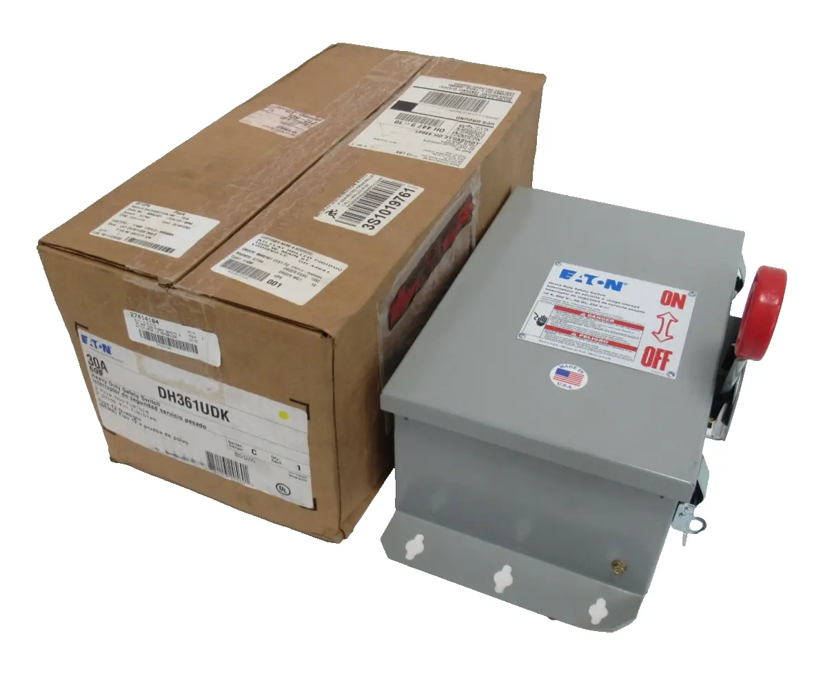 NEW EATON DH361UDK HEAVY DUTY SAFETY SWITCH 30A