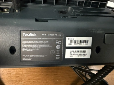 Lot of (7) Yealink, 4G, LTE desk phones, model T67LTE.