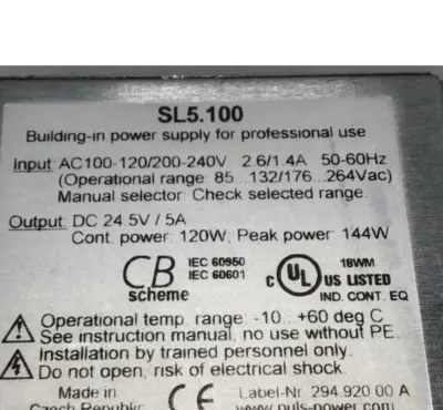 Used PULS SL5.100 Power Supplies Michigan US | Ideal Machinery #583169