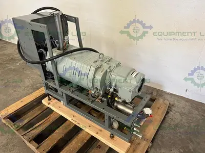 USED ALCATEL ADP 81 MD DRY VACUUM PUMP W/ CONTROLLER AND CUSTOM ELECTRICAL WIRING