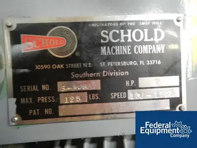 USED Schold 3 HP Scholds Slow Speed Disperser, S/S