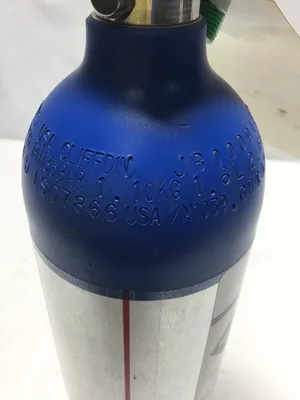 W.B. Wells Co. Inc. 116ES-252-2 116-Liter Refillable Calibration Gas Cylinder