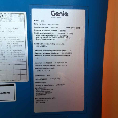 USED 2015 Genie S-65