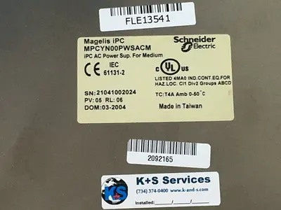 Used SCHNEIDER ELECTRIC MPCYN00PWSACM Power Supplies Ohio US | HGR 24 #1406246
