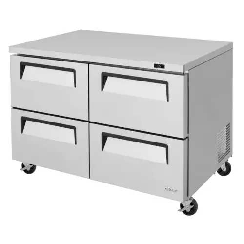 Turbo Air TUR-48SD-D4-N 48 1/4" W Undercounter Refrigerator w/ (2) Sections & (4) Drawers, 115v