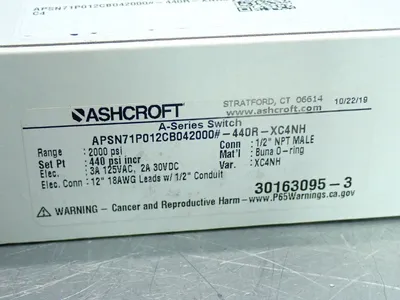 NEW ASHCROFT APSN71P012CB042000#440RXC4NH