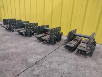 (4) 4 TON HILLMAN MODEL #B1-4  ROLLER TYPE MACHINERY MOVING SKATES: STOCK #22989