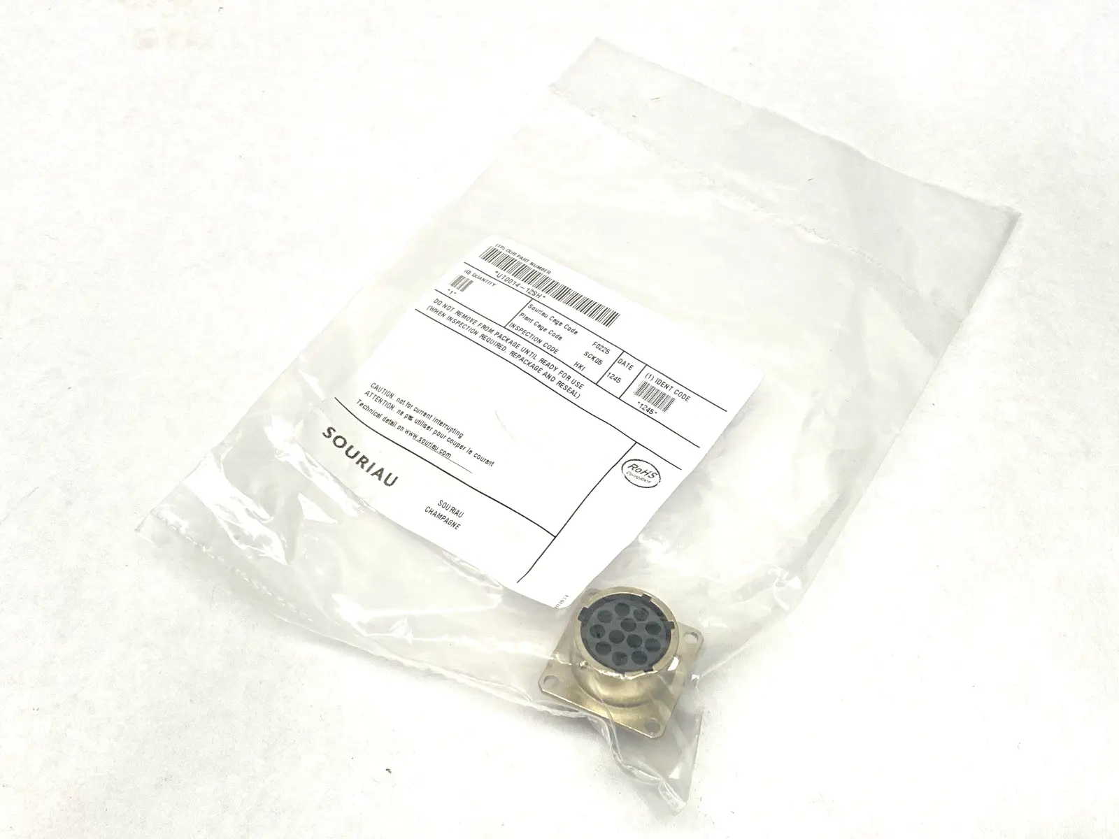 UT0014-12SH | Eaton  Souriau-Sunbank 12-Position Circular Connector Receptacle - New