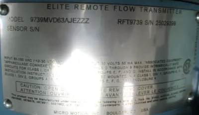 USED Micro Motion 9739 MVD63AJEZZZ