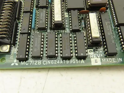 Mitsubishi Mazak CIN624A799G51A PCB Slot Rack Printed Circuit Board Card MC712B