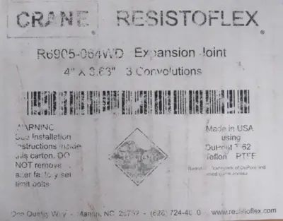 NEW CRANE RESISTOFLEX R6905-064WD EXPANSION JOINT 4"x3.63" R6905064WD