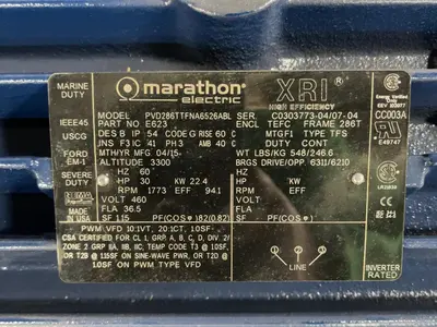 USED MARATHON PVD286TTFNA6526ABL