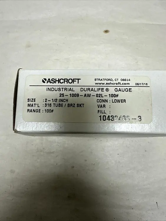 Used ASHCROFT 25-1009-02L-100 Universal Pressure Meters Ohio US | Surplus Asset Holdings #1234660