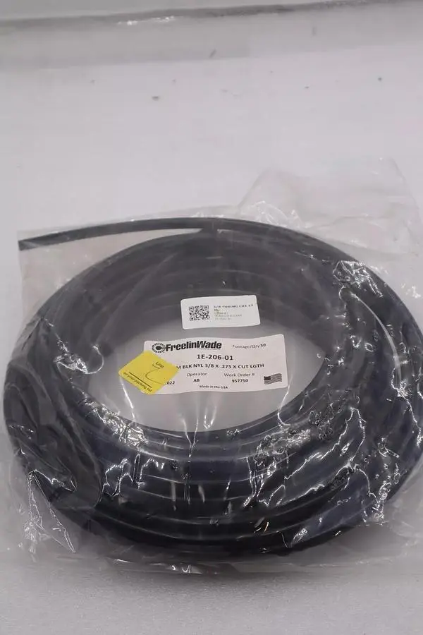 Freelin Wade 1E-206-01 Black Nylon 3/8 Tubing C03 .275 Cut Length  #037-A