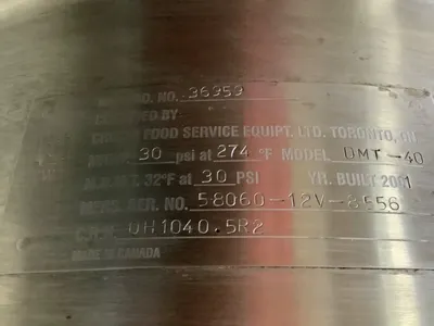 152-0383 Market Forge Direct Steam Kettle