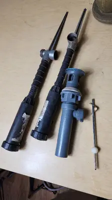 Garden Tools and Equipment including Weed Eater Grass Trimmer, Hose, and Accessories