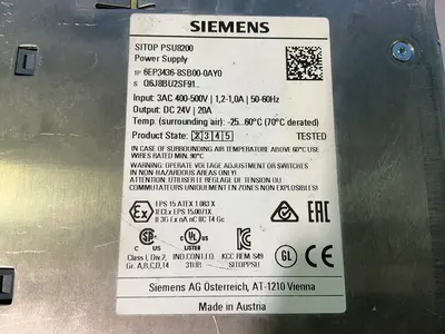 Used SIEMENS 6EP34368SB000AY0 DIN Rail Power Supplies Ohio US | HGR 24 #1520818