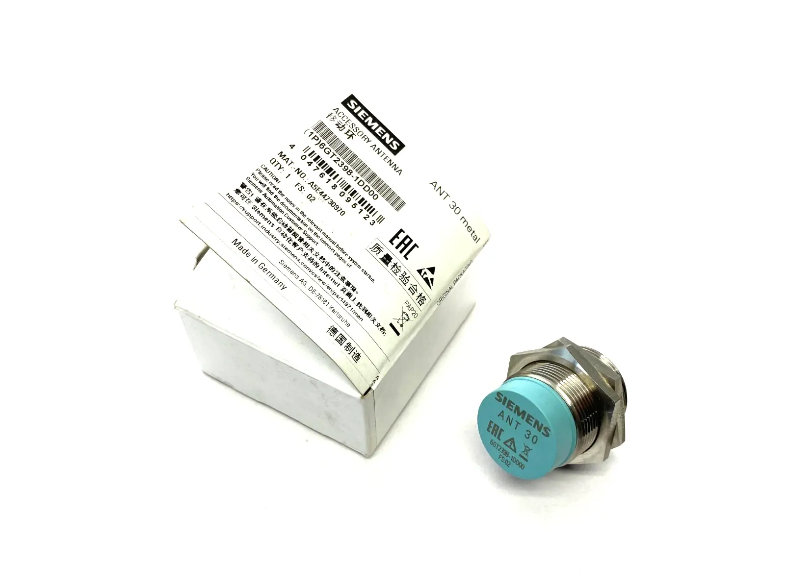 USED SIEMENS SIMATIC ANT 30 METAL ACCESSORY ANTENNA RF300/RF200