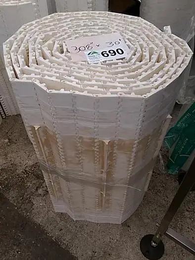 White 30” Plastic Modular Conveyor Belt