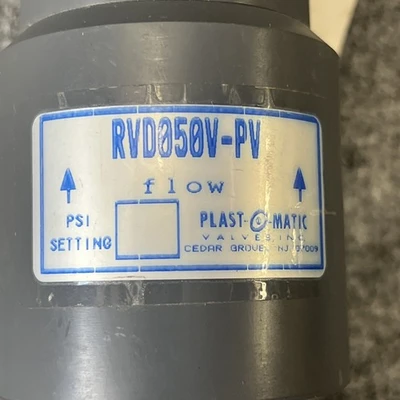 Used Plast-O-Matic RVD050V-PV Valves/Fittings California US | Davliegogo LLC #1729588