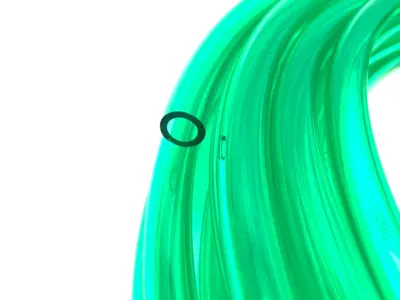 USED SMC POLYURETHANE TUBING GREEN, 12MM LOT OF 2 POUNDS