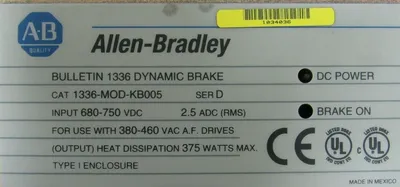 USED ALLEN BRADLEY 1336-MOD-KB005 DYNAMIC BRAKE SER.D 1336MODKB005