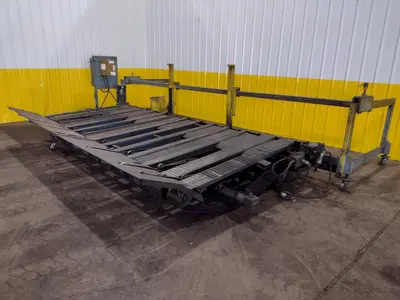 13' x 1/4" AMADA MODEL #M-4065 MECHANICAL POWER SQUARING SHEAR, FRONT GUAGING, CONVEYOR & STACKER: STOCK #19272