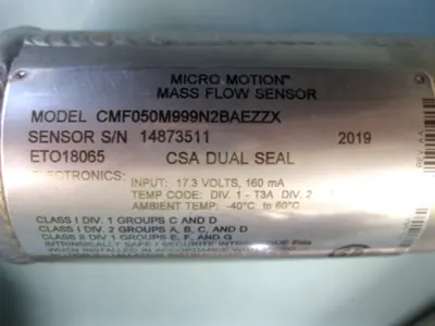 Used Micro Motion CMF050 M999N2BAEZZX Sensors New Hampshire US | Bitter End Trading #1452747