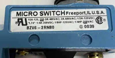 Used MICRO SWITCH BZV6-2RN80 Miscellaneous Equipment (Electrical & Power) | Surplus Asset Holdings #1190463