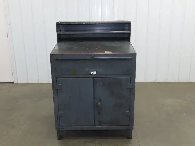 Strong Hold Extreme Duty 12 GA Shop Desk 1 Drawer Riser Shelf 36x28x54"