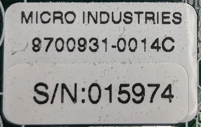 Westinghouse / Micro Industries 5X00105G14 Ovation Control Board LVL 1 14C Used