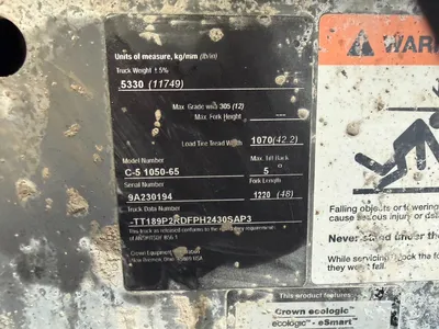 Used 2018 CROWN C-5 1050-65 Liquid Propane Forklifts Pennsylvania US | Aucto #1308687