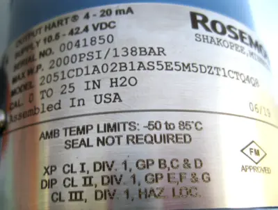 NEW Rosemount 2051CD1A02B1AS5E5M5DZT1CTQ4Q8